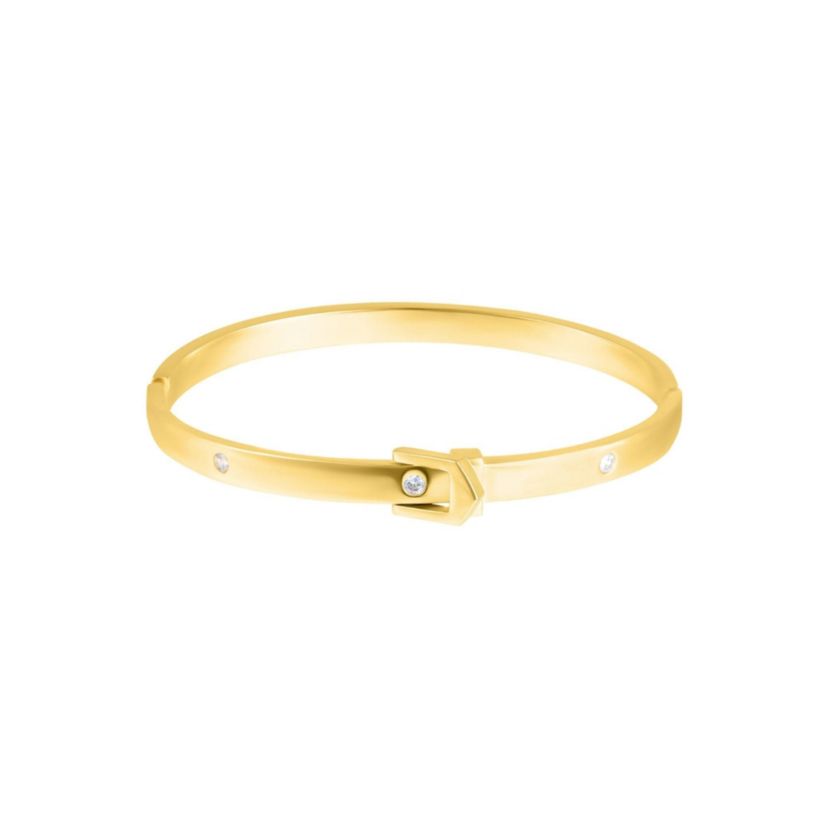 14k Gold Plated Belt Bangle Bracelet
