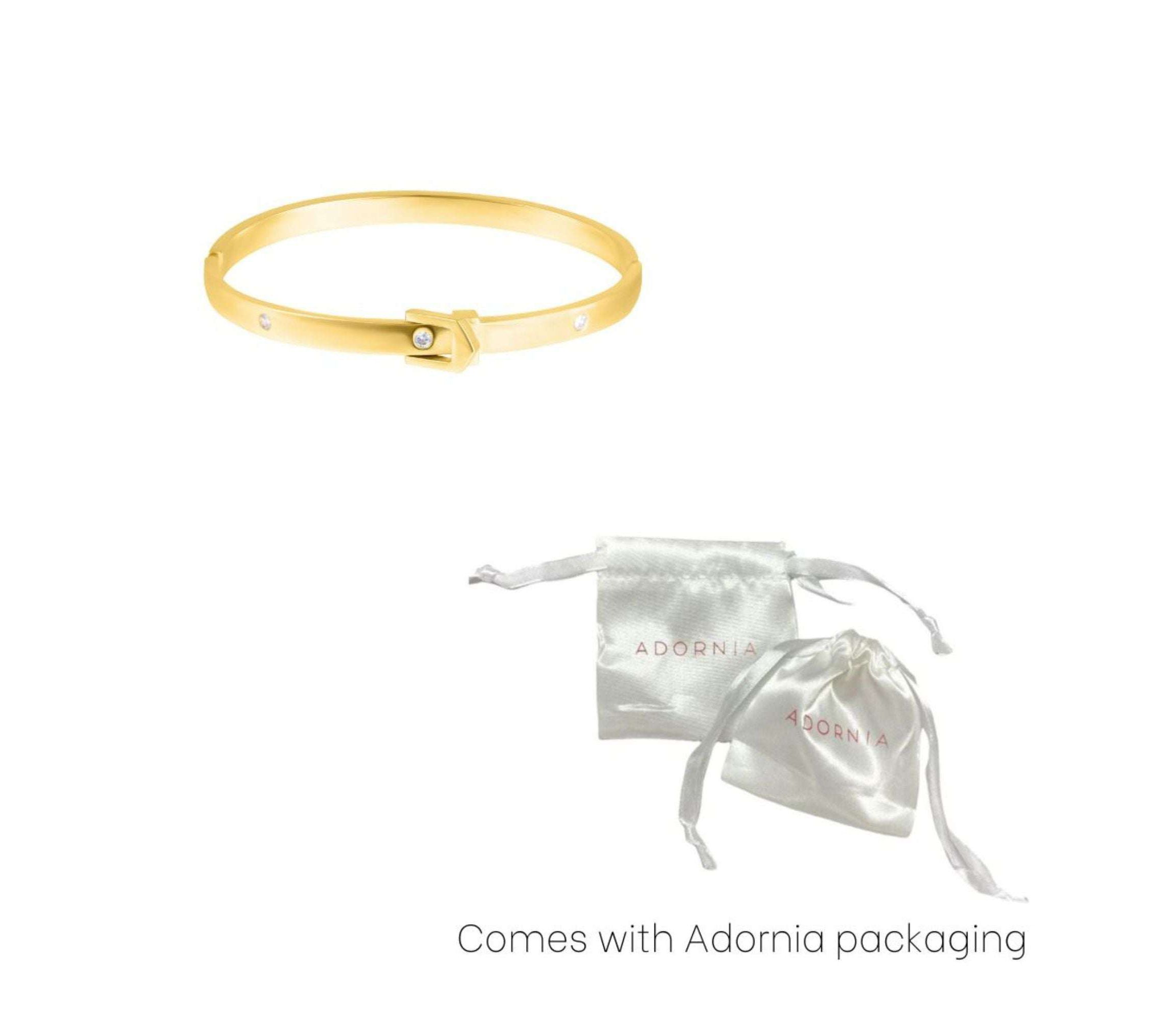 14k Gold Plated Belt Bangle Bracelet