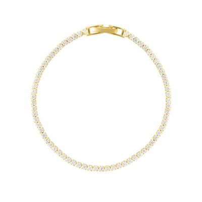 Adornia 14k Gold Plated 8" Micro Tennis Bracelet