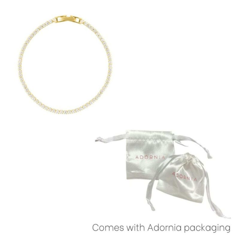 14k Gold Plated 8" Micro Tennis Bracelet