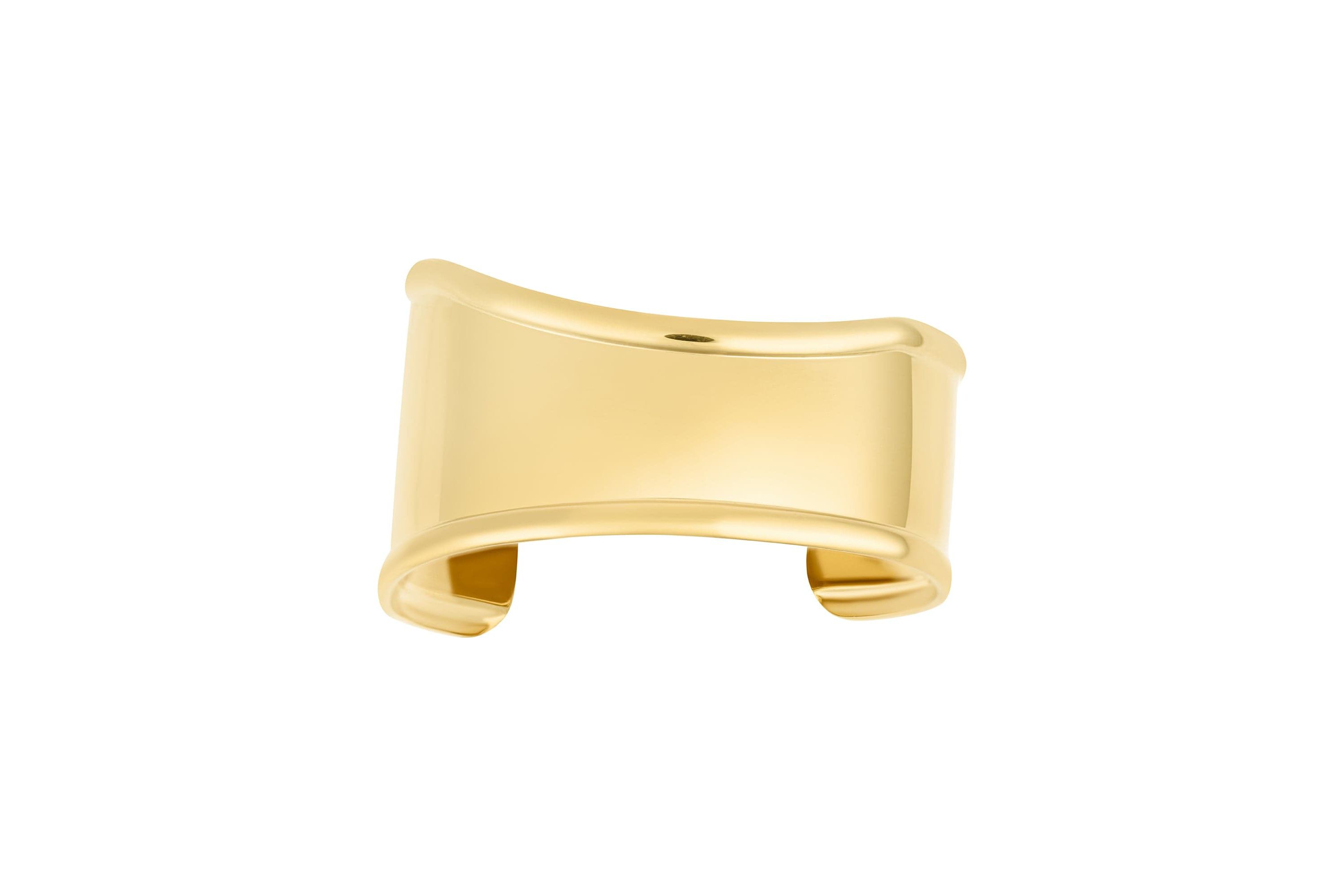 Tarnish Resistant 18k Gold Plated Tall Curve Cuff