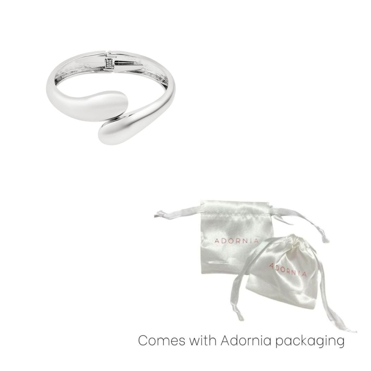 Silver Plated Overlapping Cuff