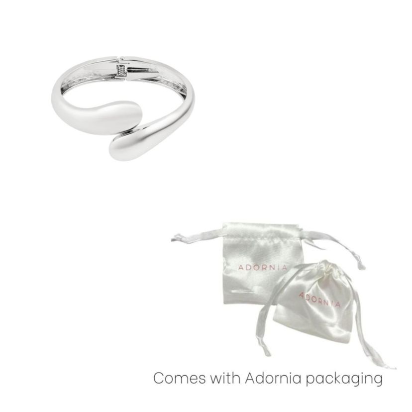 Silver Plated Overlapping Cuff