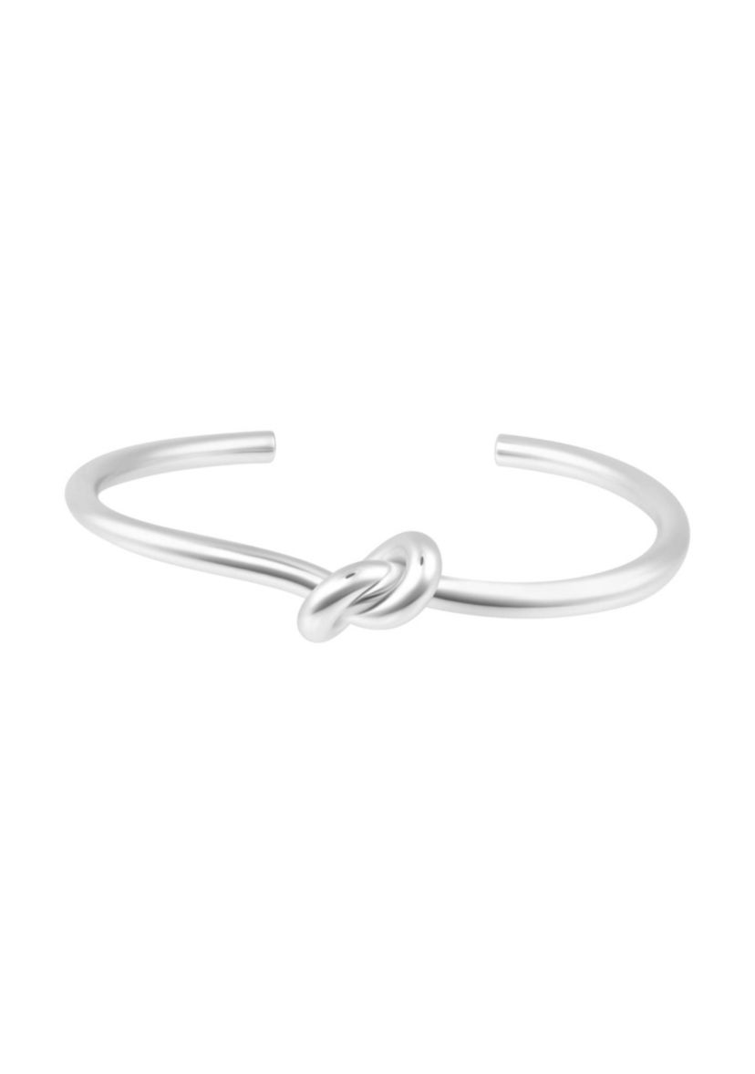 Silver Plated Knot Cuff Bracelet