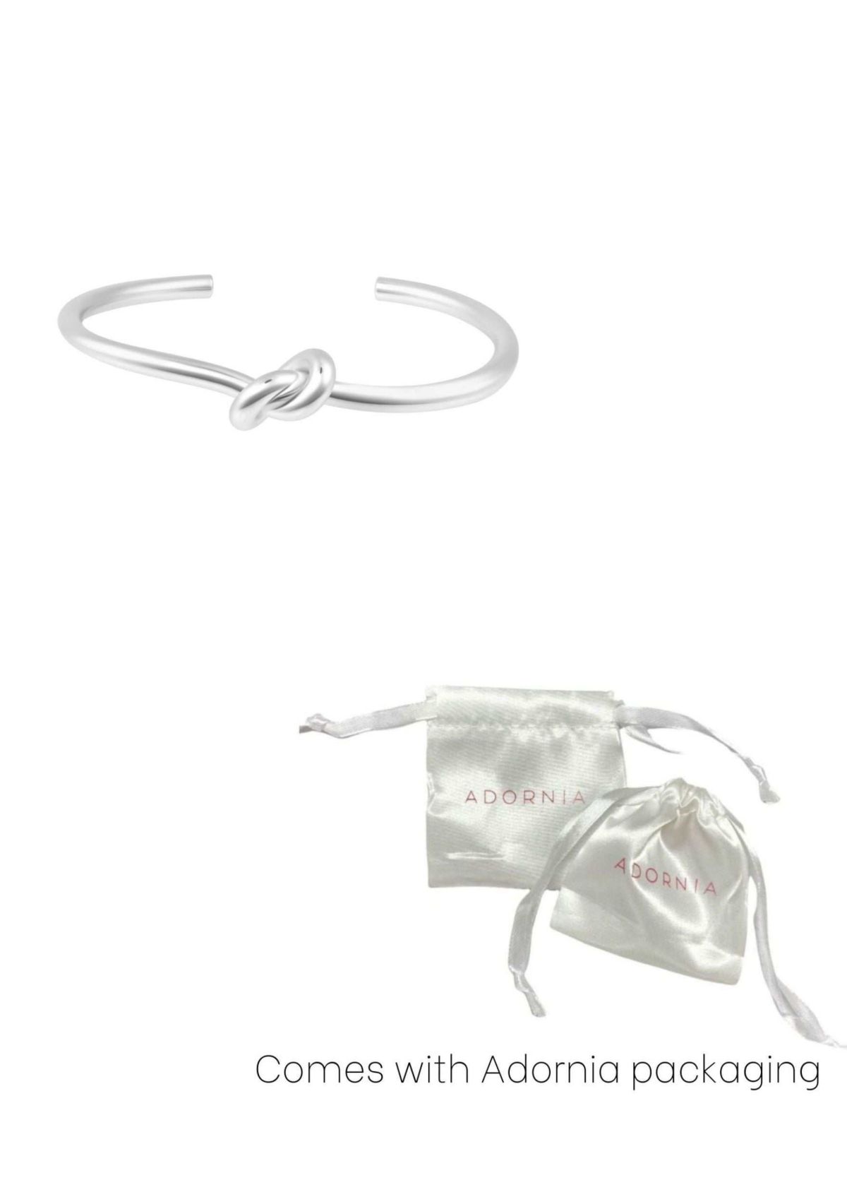 Silver Plated Knot Cuff Bracelet