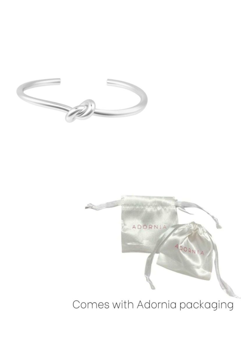 Silver Plated Knot Cuff Bracelet