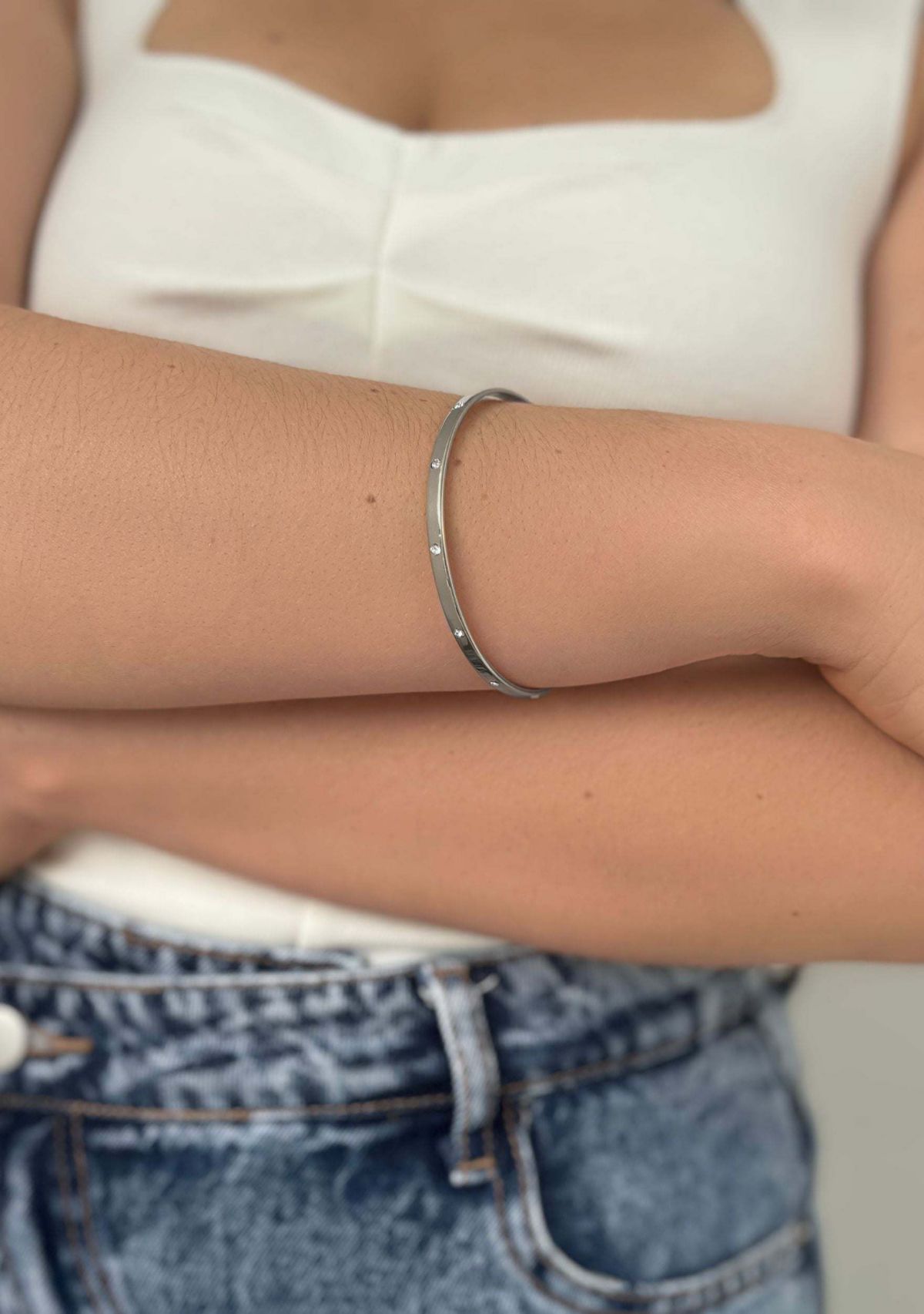 Tarnish Resistant Silver Plated Bangle Stacker