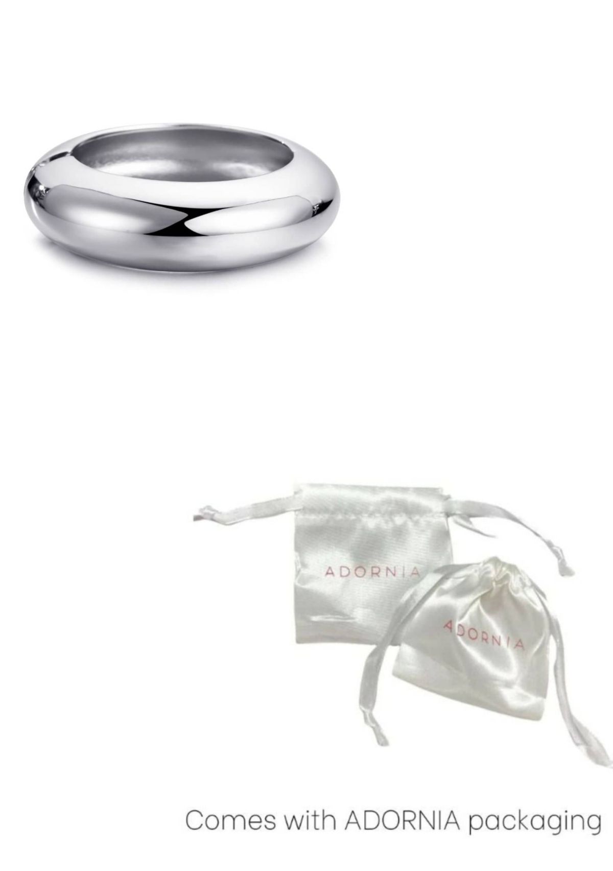 Silver Chunky Dome Bangle