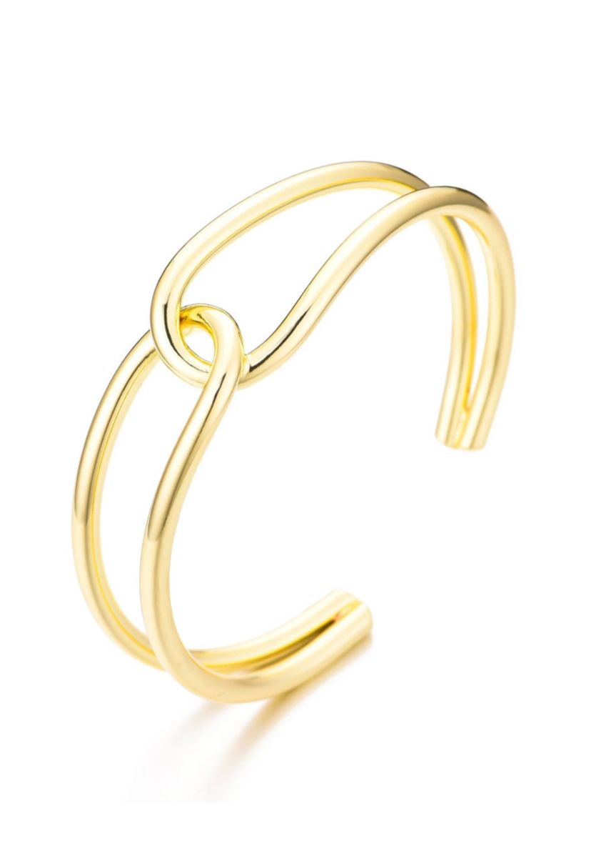 14k Gold Plated Overlapping Cuff
