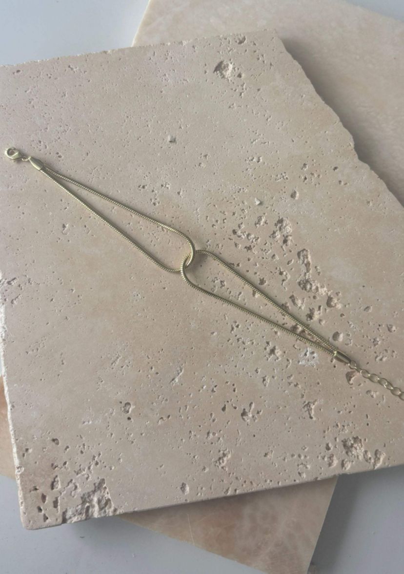 14k Gold Plated Interlocking Rope Chain Bracelet