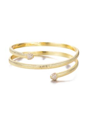 Adornia 14k Gold Plated Crystal Wrap Cuff