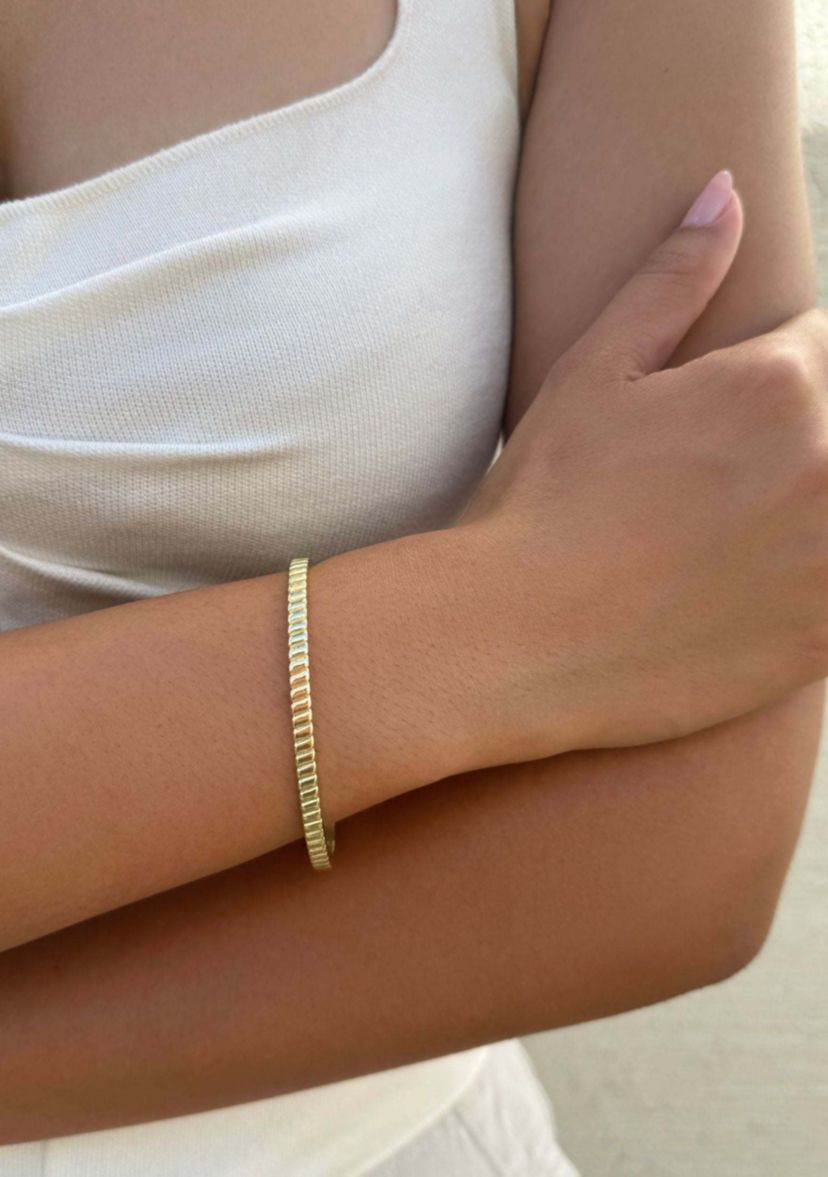 14k Gold Plated Set of Two Cuffs