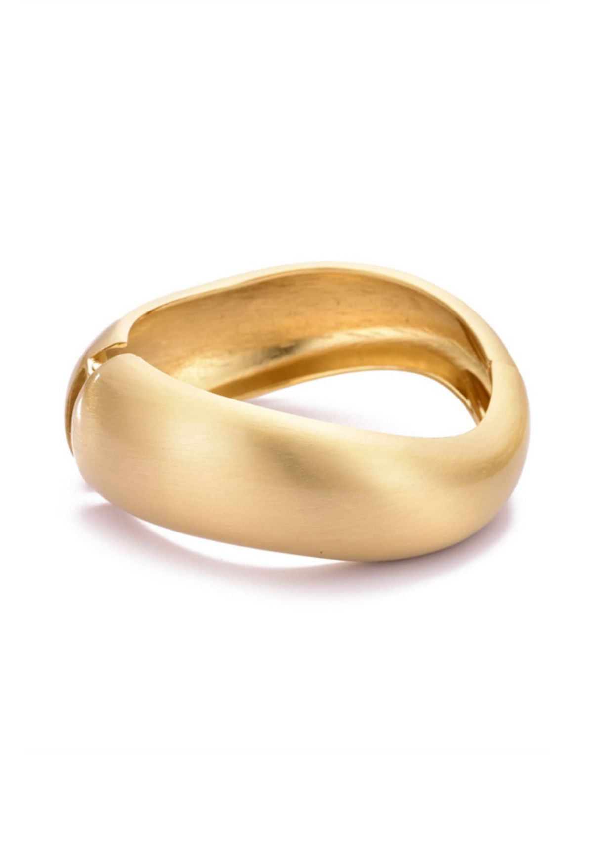 Gold Plated Organic Chunky Bangle