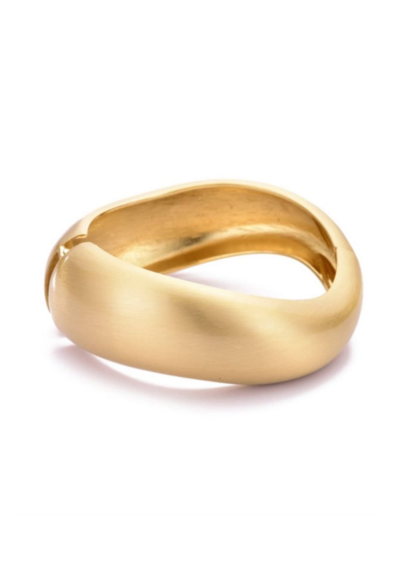 Gold Plated Organic Chunky Bangle
