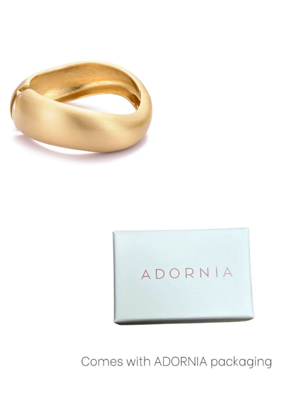 Gold Plated Organic Chunky Bangle