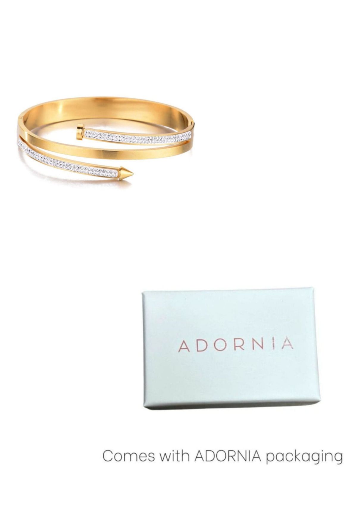 Tarnish Resistant 18k Gold Plated Chunky Nail Bangle