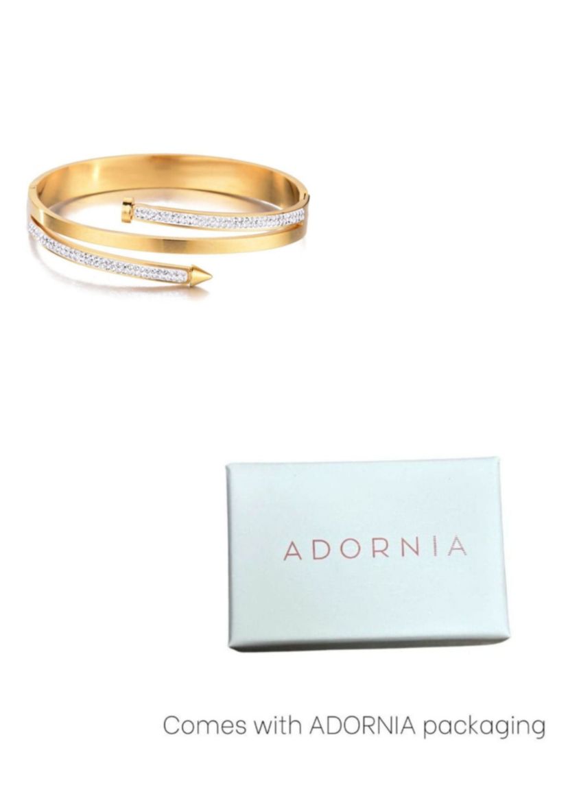 Tarnish Resistant 18k Gold Plated Chunky Nail Bangle