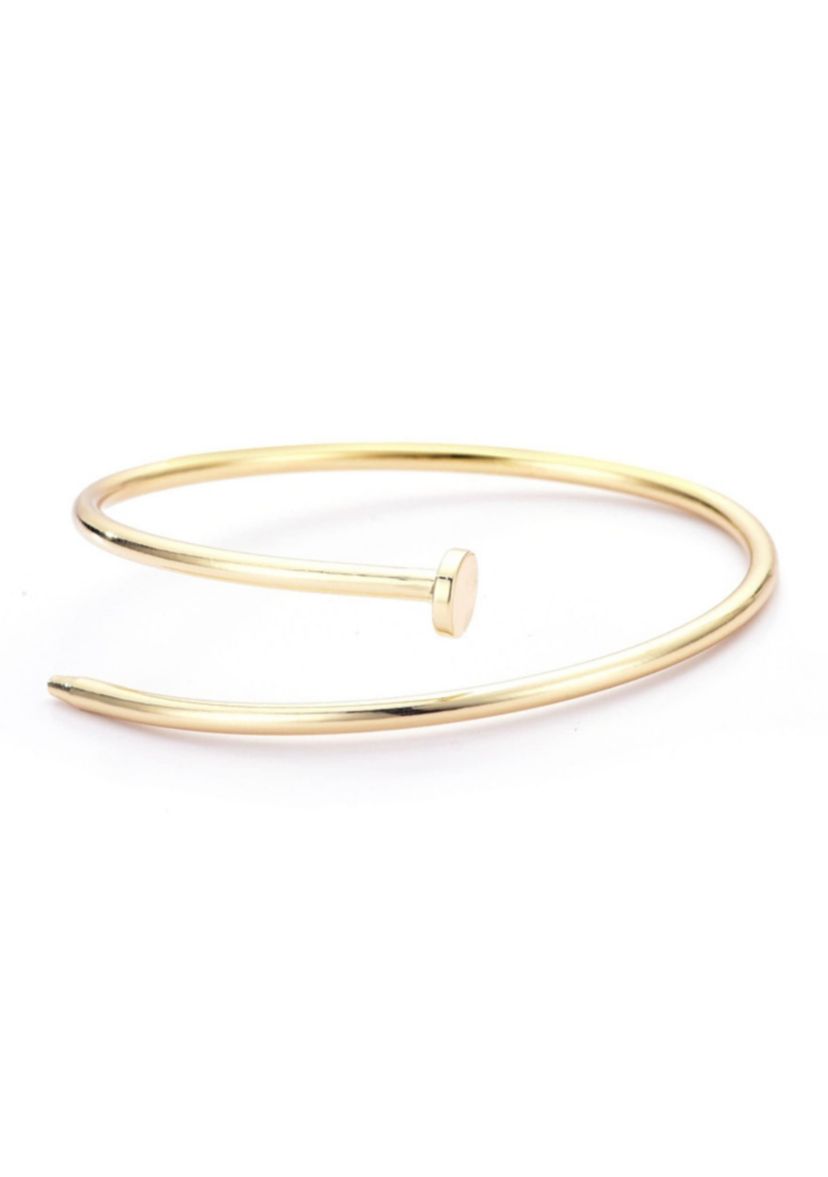 Gold Plated Thin Nail Cuff