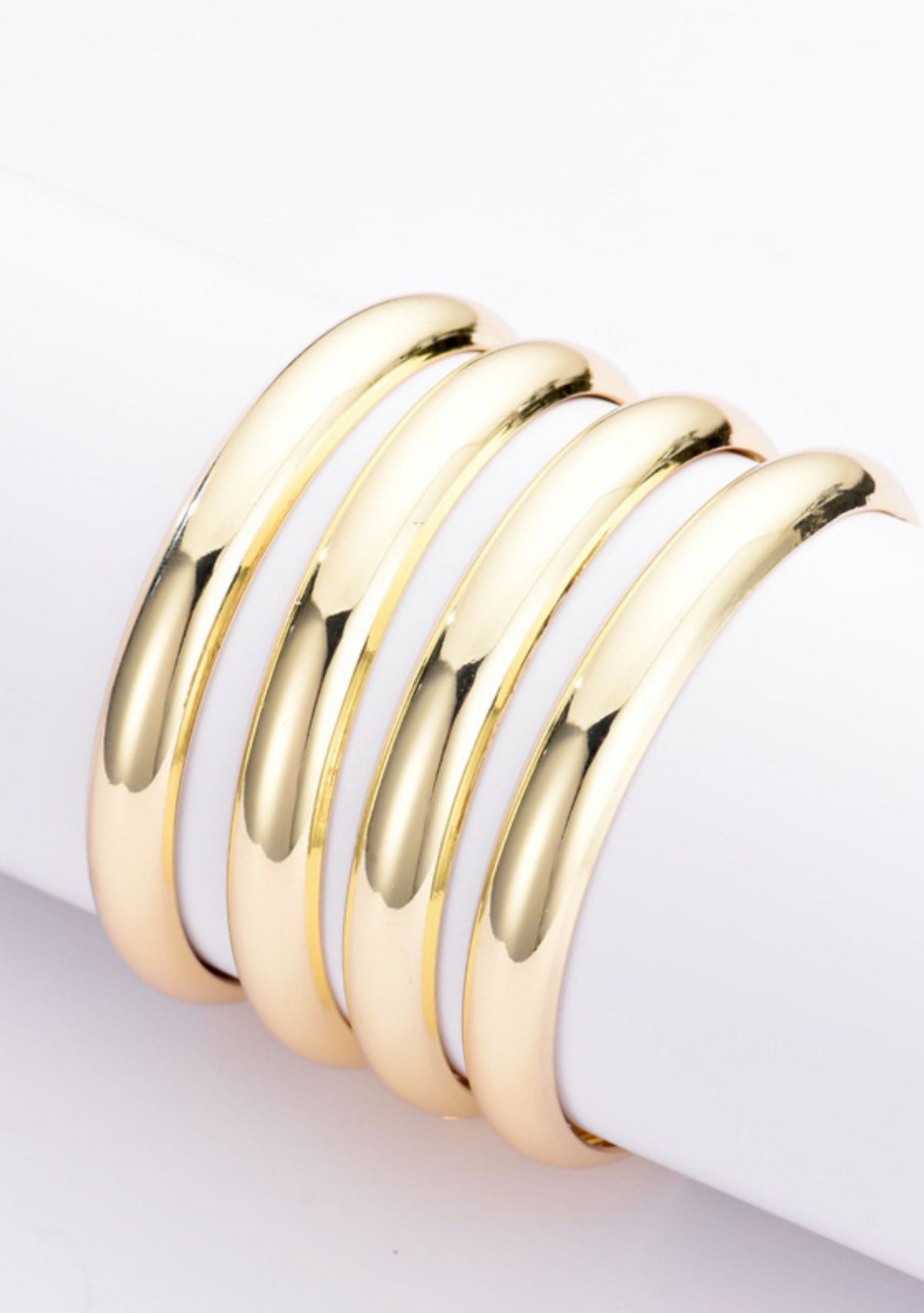 Gold Plated 4-Bangle Set