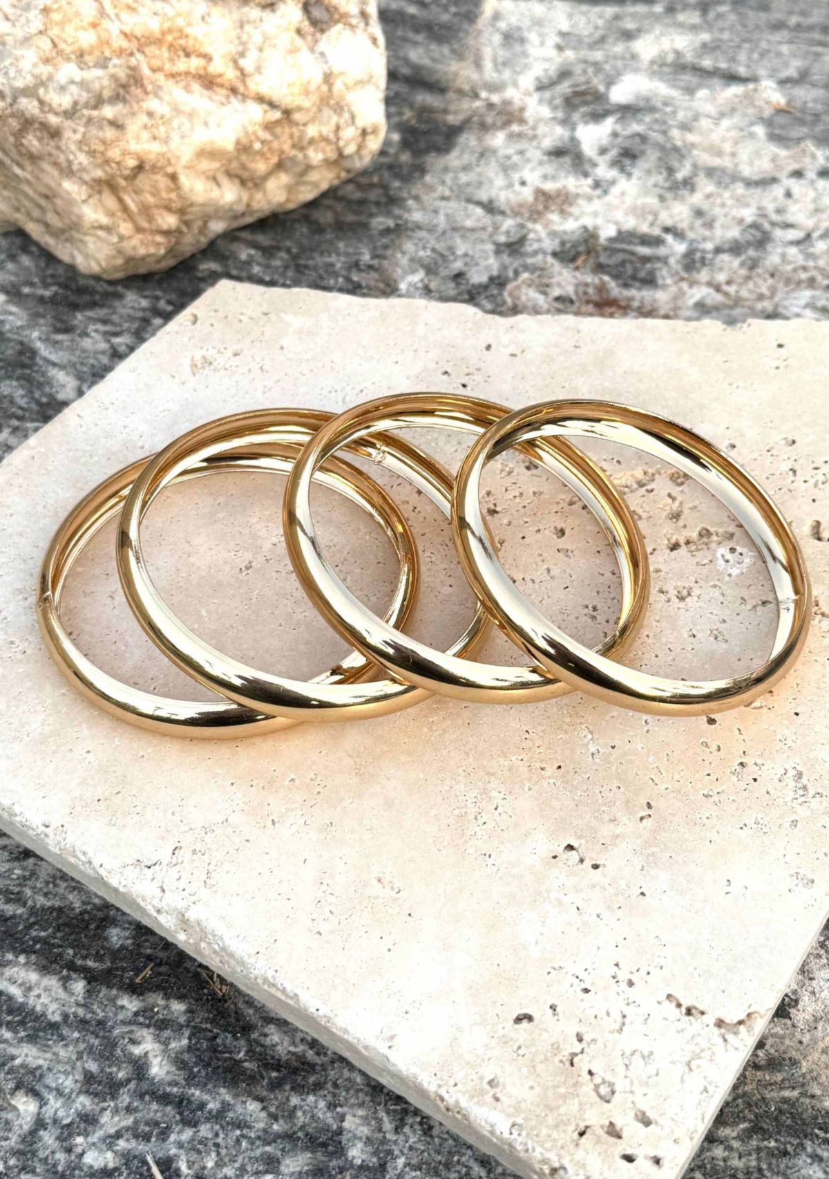 Gold Plated 4-Bangle Set