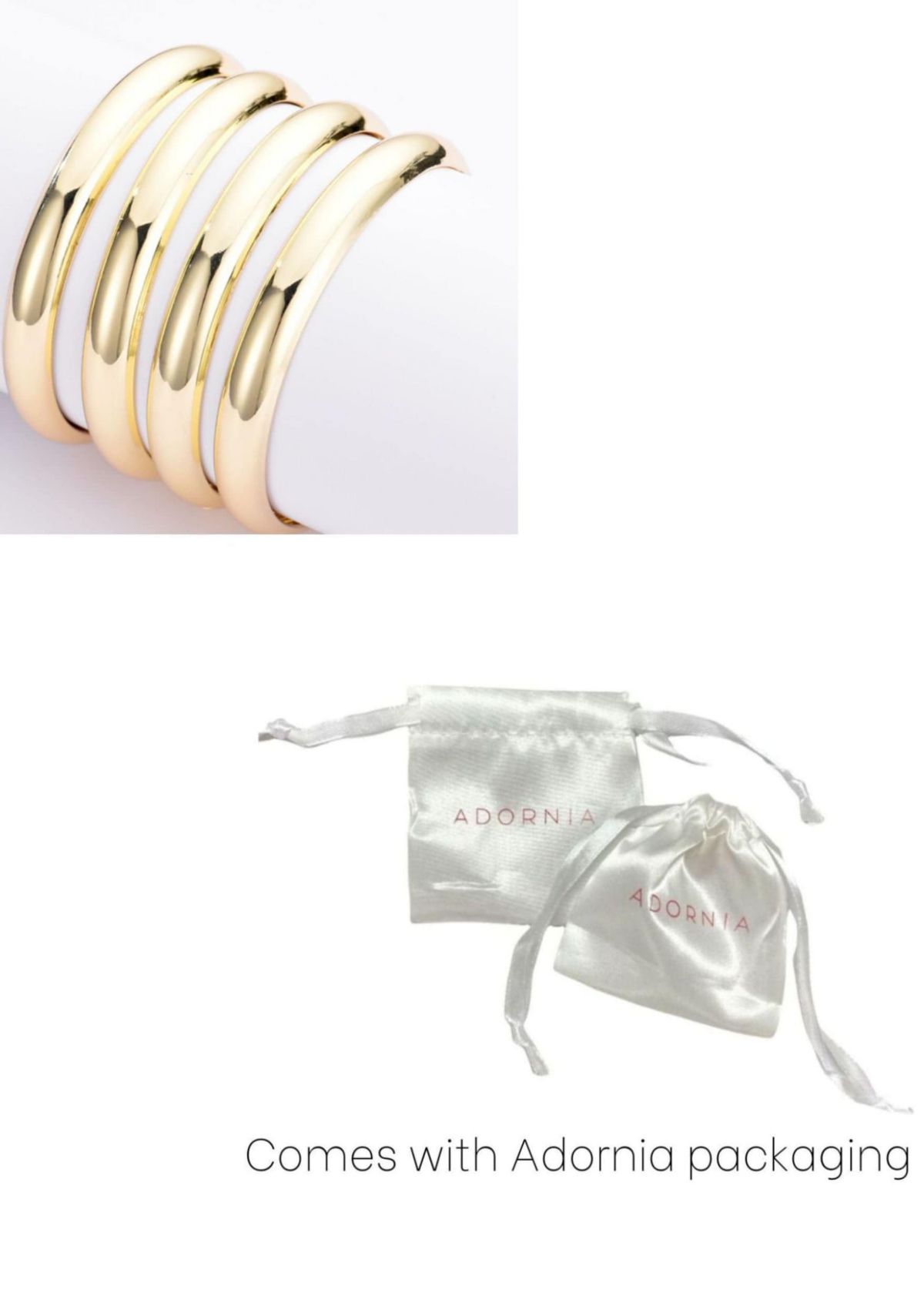 Gold Plated 4-Bangle Set