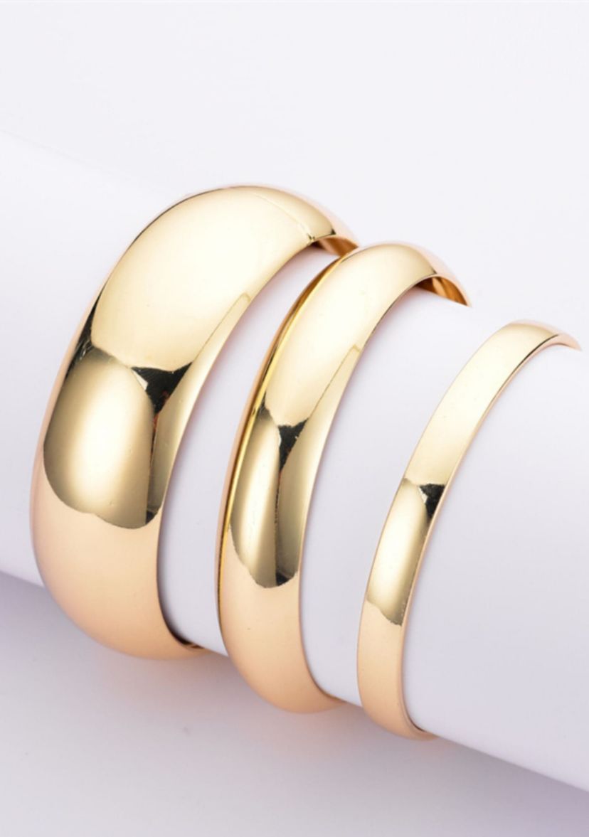 Gold Plated 3-Bangle Set