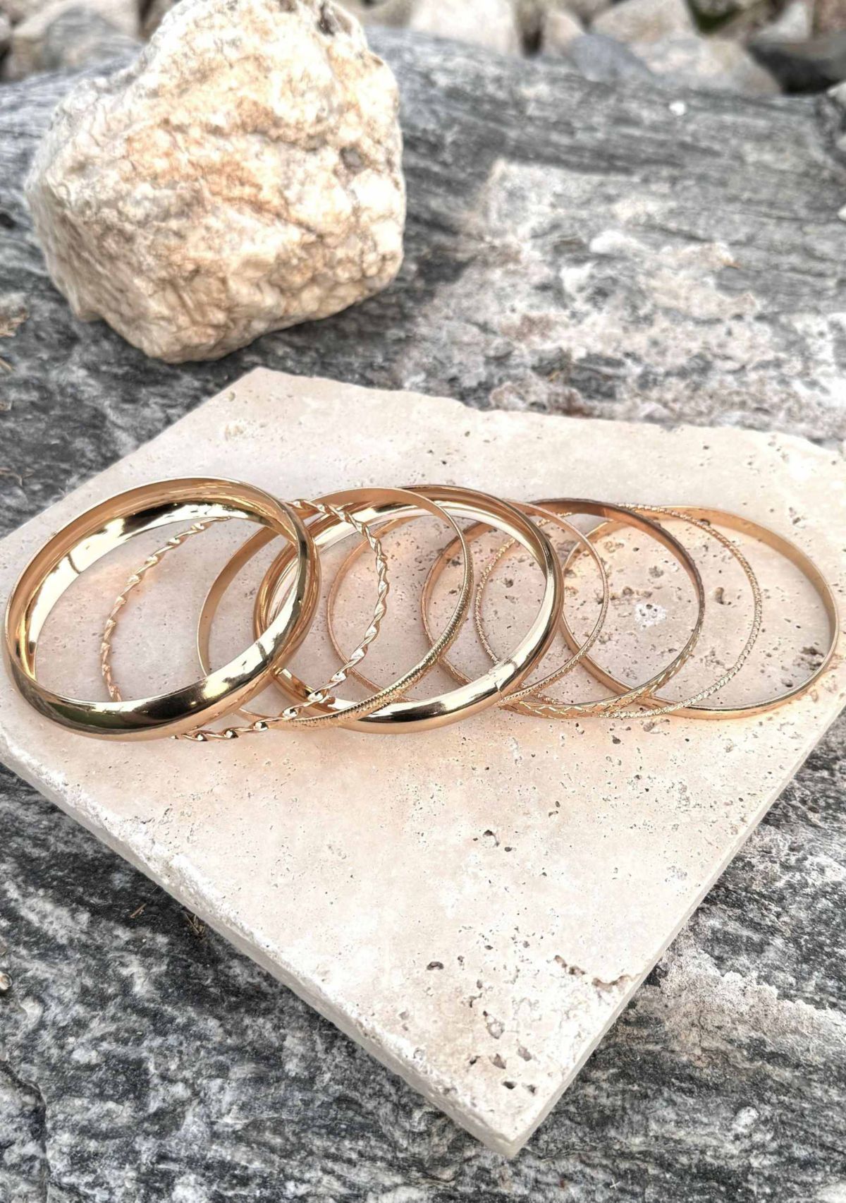 Gold Plated 8-Bangle Set