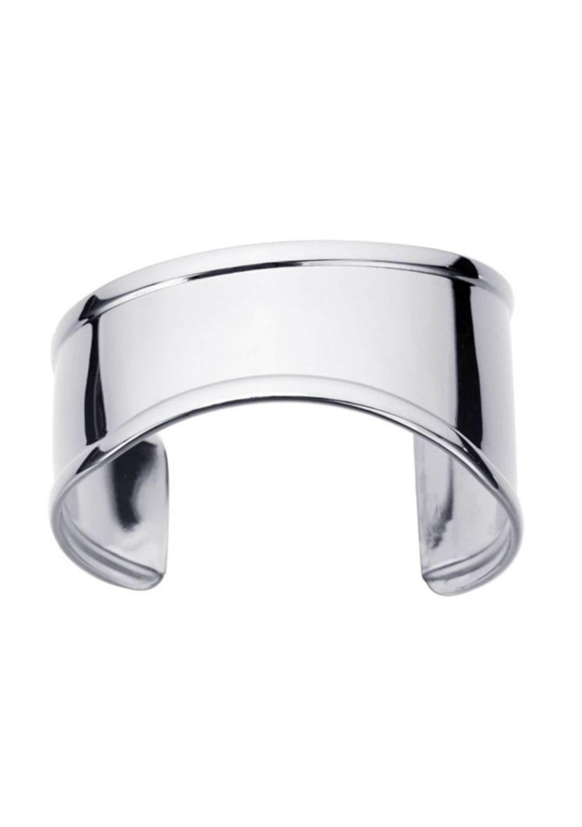 Tarnish Resistant Silver Plated Tall Curve Cuff