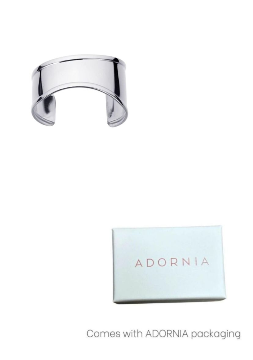 Tarnish Resistant Silver Plated Tall Curve Cuff