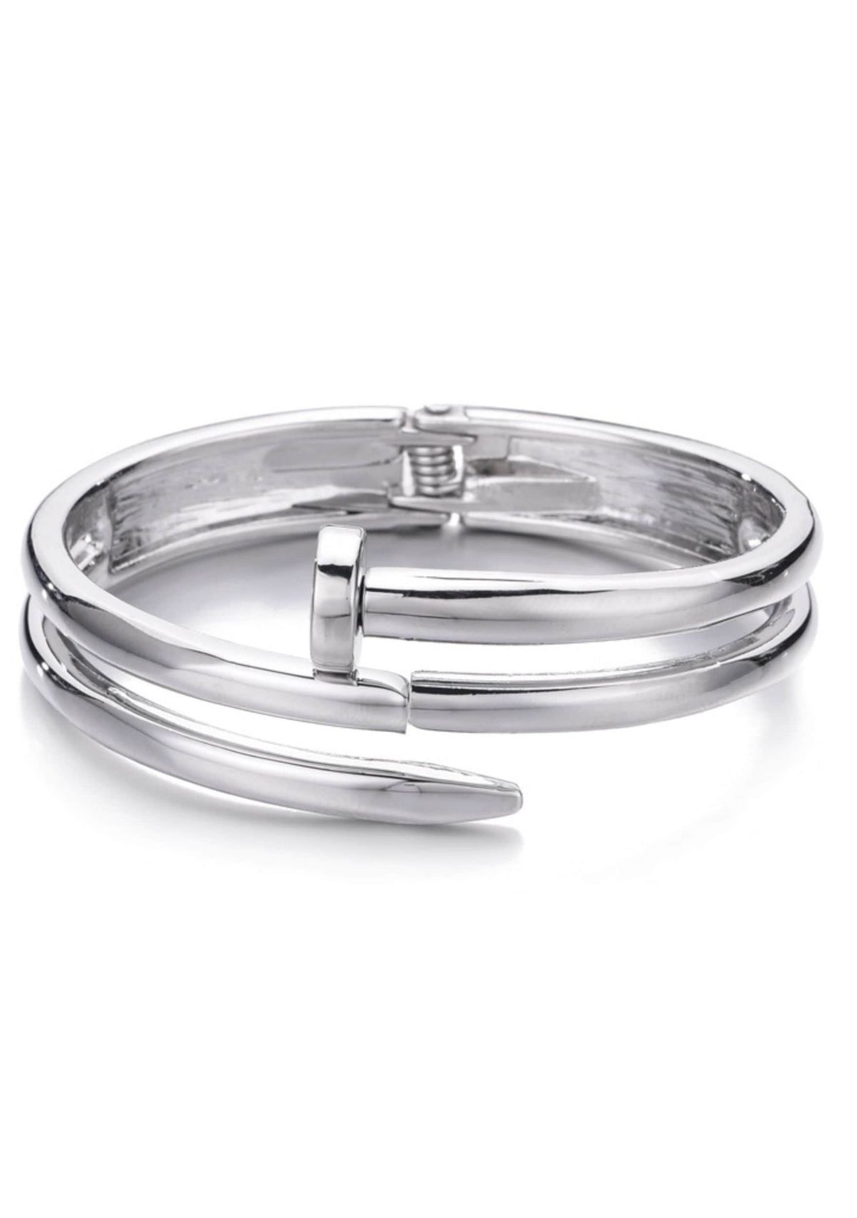 Silver Plated Hinge Nail Cuff