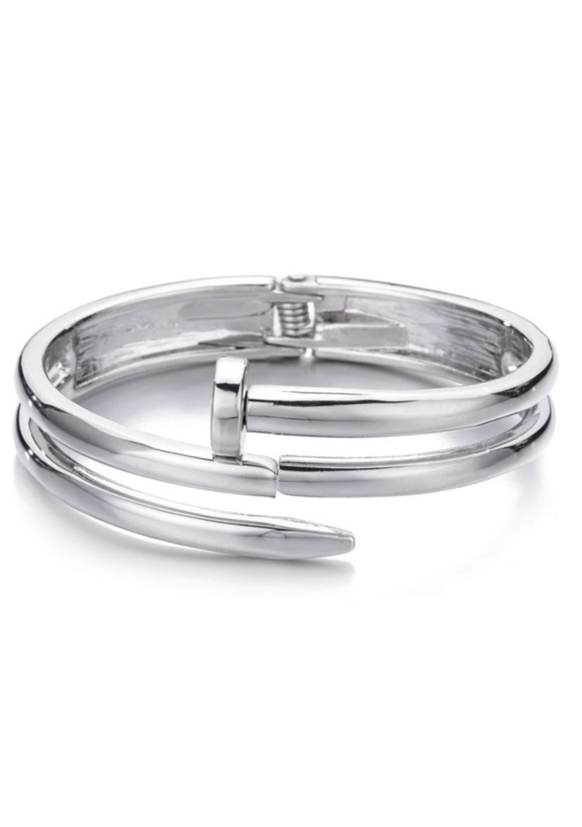 Silver Plated Hinge Nail Cuff