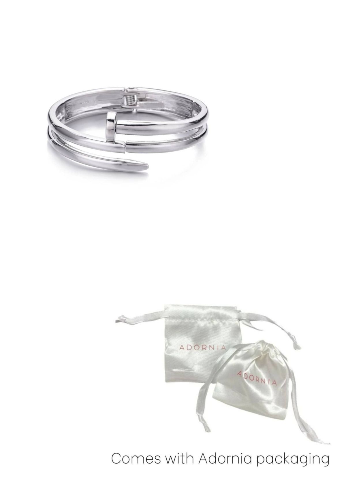 Silver Plated Hinge Nail Cuff