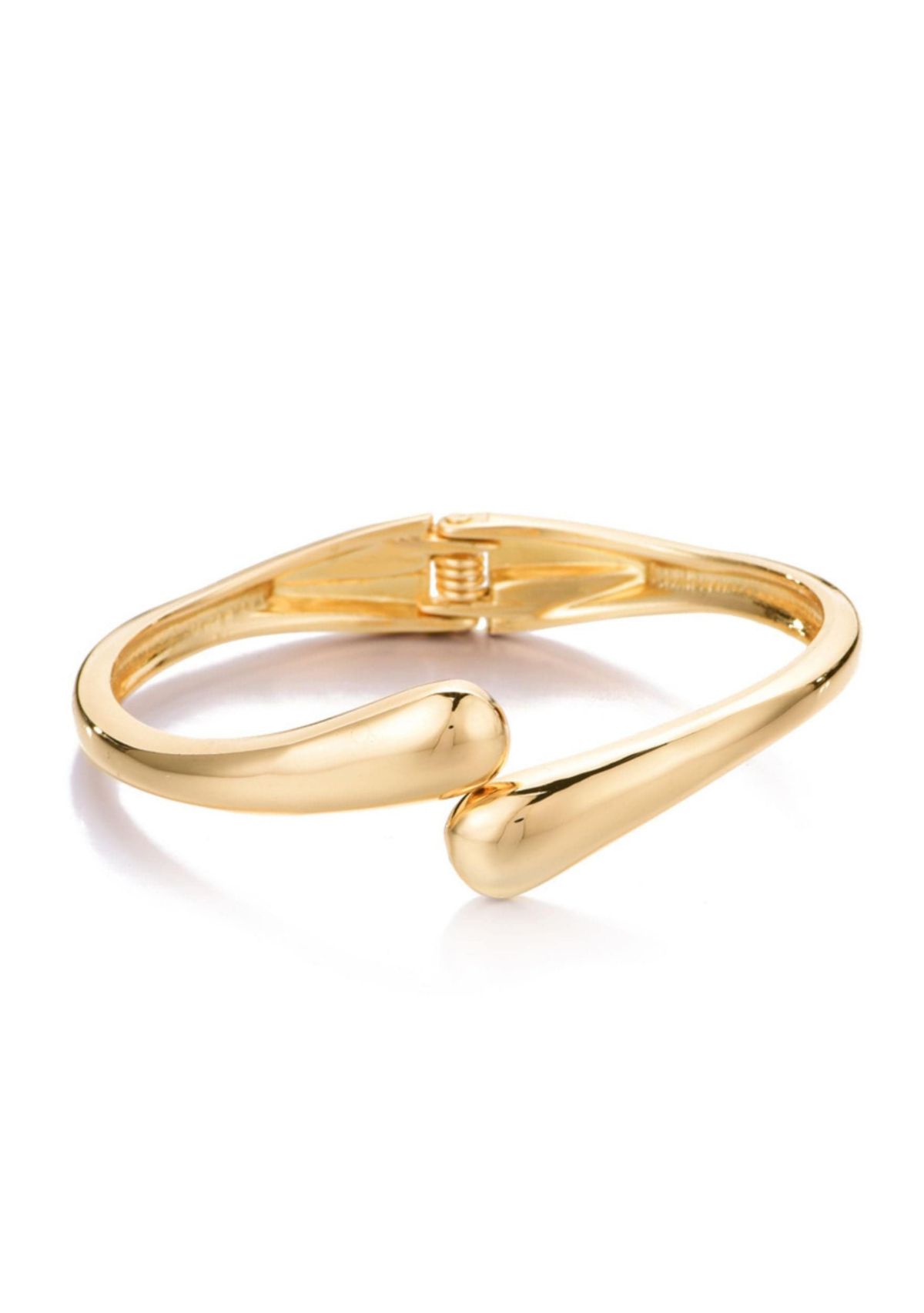 Gold Plated Overlapping Bands Cuff
