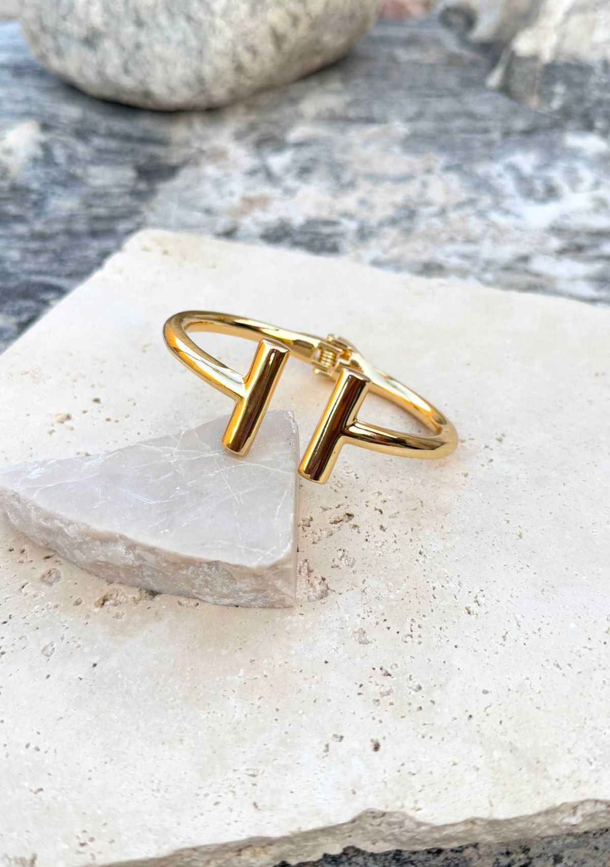 Gold Plated Bar Cuff