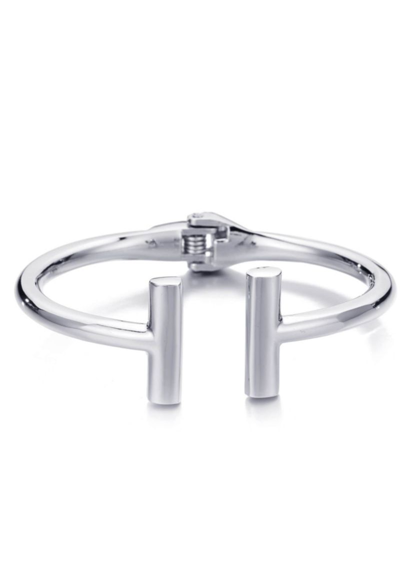 Silver Plated Bar Cuff