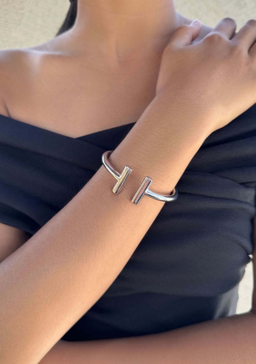 Silver Plated Bar Cuff