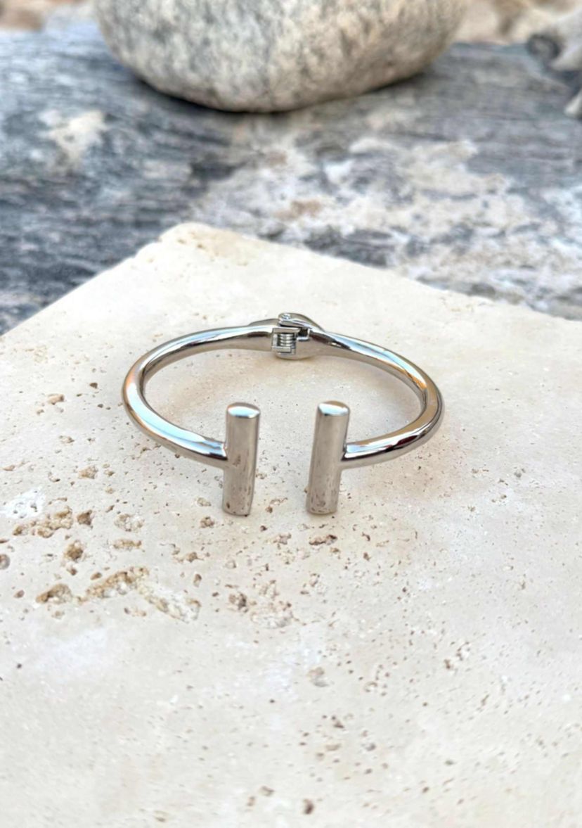 Silver Plated Bar Cuff