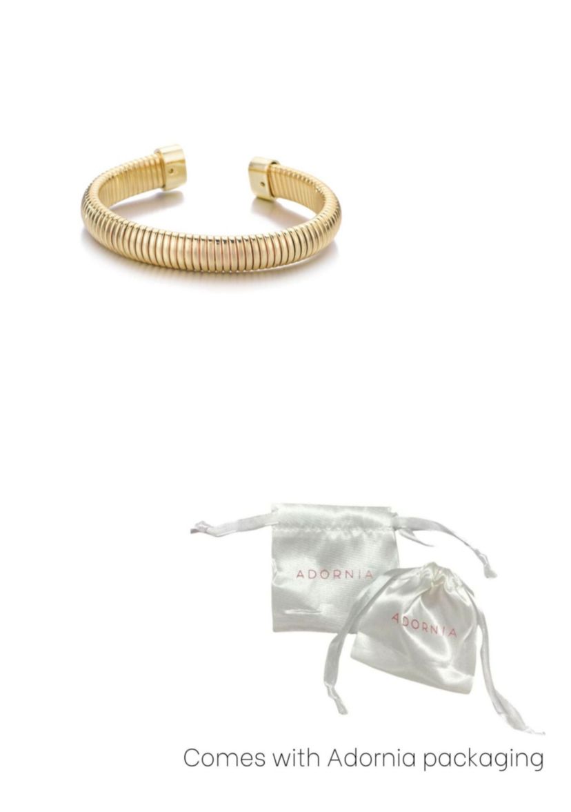 14k Gold Plated Omega Coil Cuff