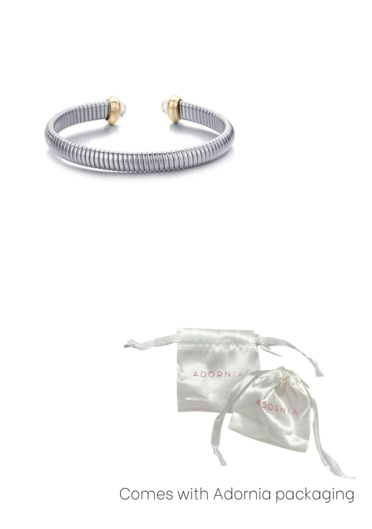 Silver Plated Coil Cuff with Clear Stones