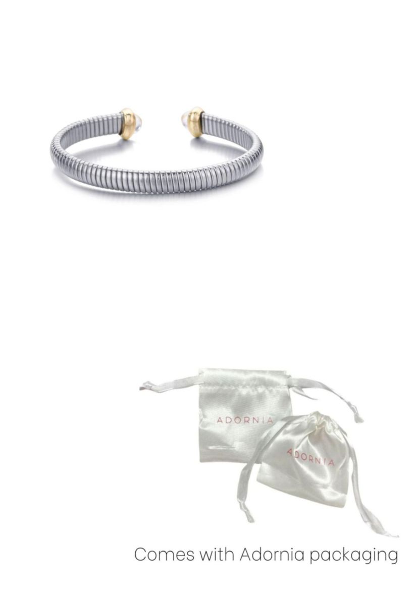 Silver Plated Coil Cuff with Clear Stones