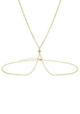 Adornia 14k Gold Plated X Body Chain