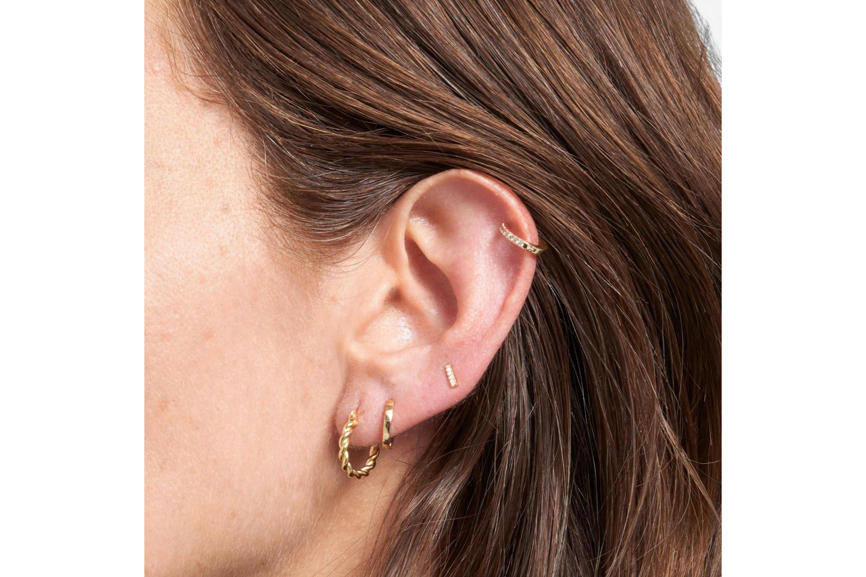 14k Gold Plated Set of 4 Earrings
