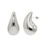 Tarnish Resistant Sterling Silver Plated Teardrop Sculptural Stud Earrings