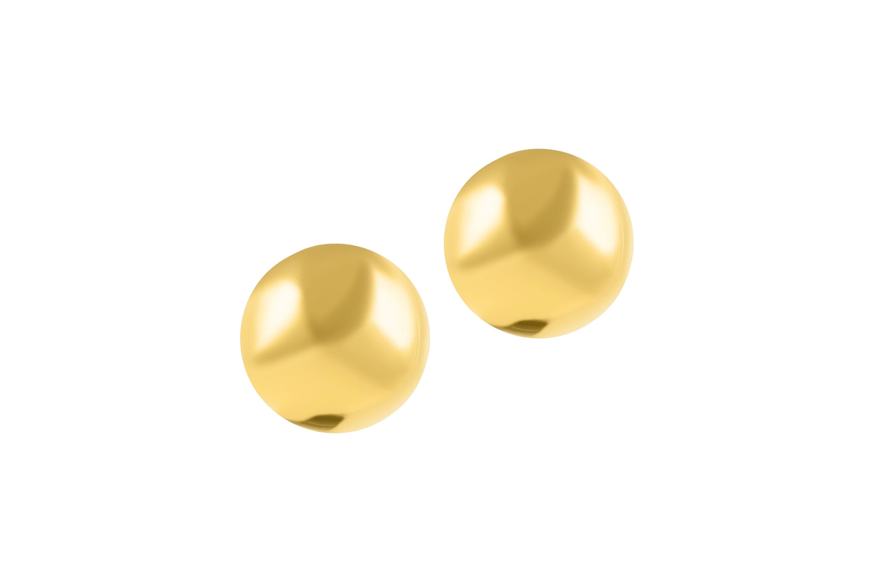 Tarnish Resistant 18k Gold Plated Oversized Ball Stud Earrings