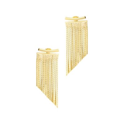 Adornia 14k Gold Plated Fringe Jacket Earrings