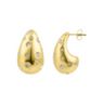 14k Gold Plated Clear Crystal Teardrop Earrings