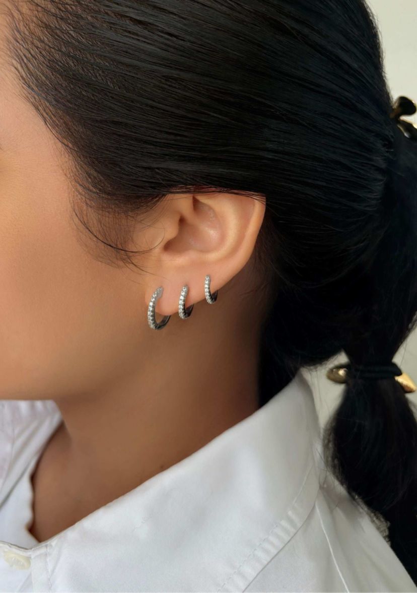 Silver Plated Huggie Hoop Earring Pack