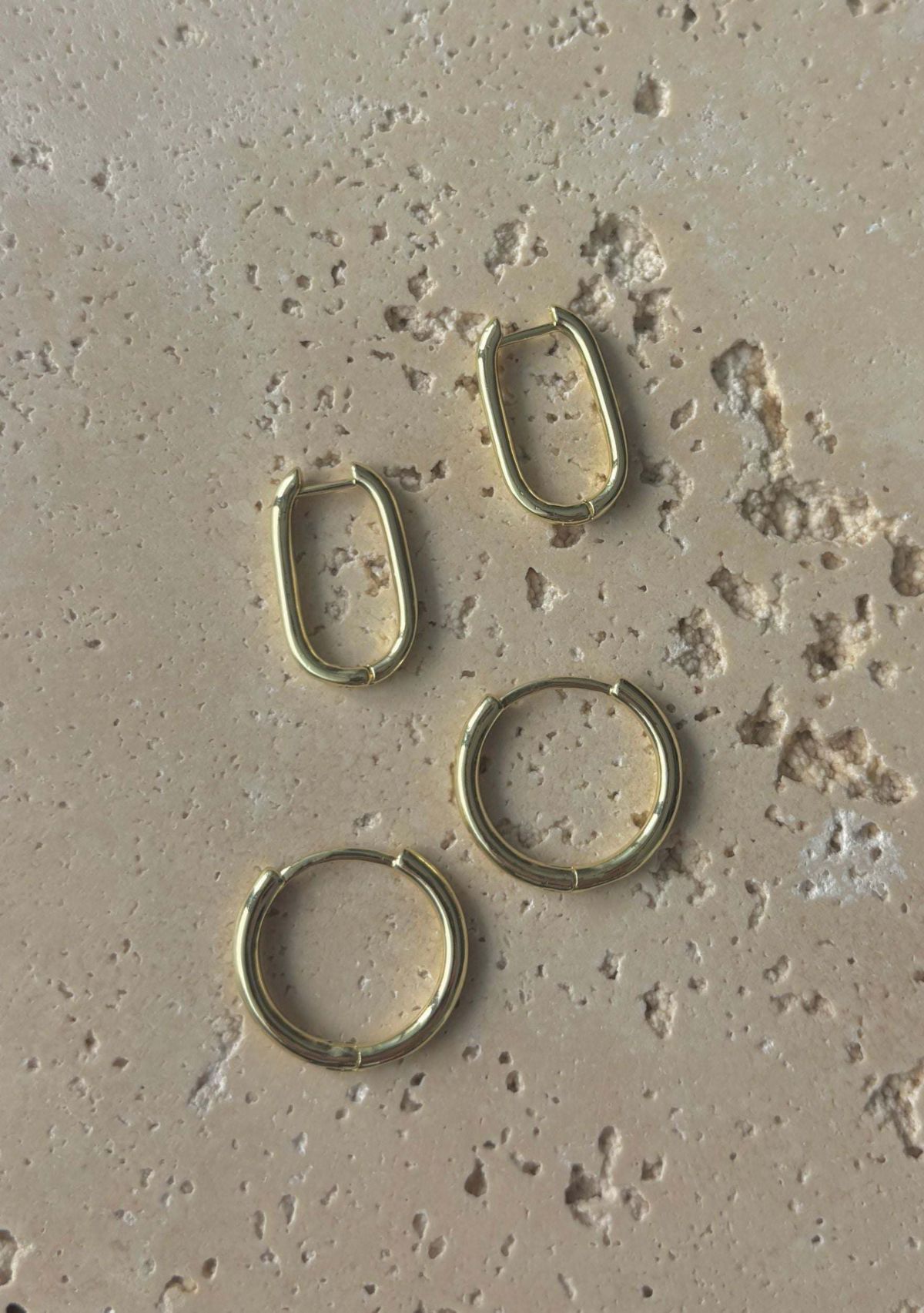 14k Gold Plated Hoop Set