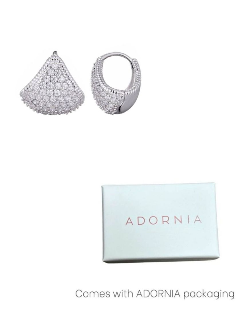 Silver Plated CZ Purse Earrings