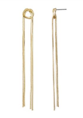 Adornia 14k Gold Plated Slinky Rope Chain Sweeper Earrings